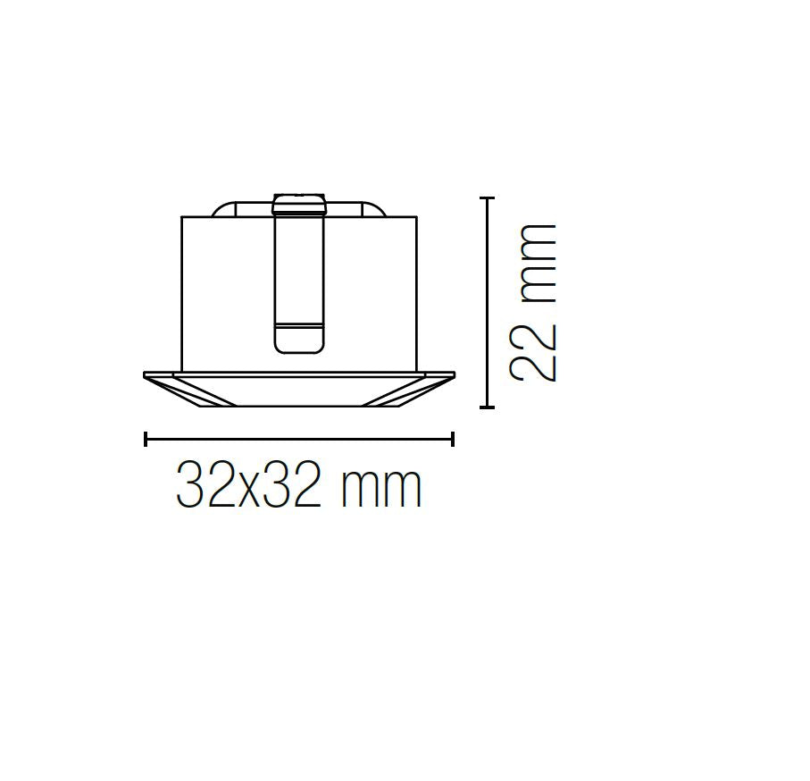 Mini faretto da incasso quadrato in alluminio bianco-nero 1.2W 100LM 24V - ASSO Mini faretto da incasso quadrato in alluminio bianco-nero 1.2W 100LM 24V - ASSO